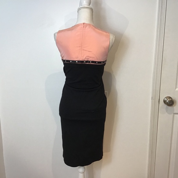 BALENCIAGA PARIS COLOR-BLOCK STUDDED DRESS SZ 6 - Picture 6 of 12